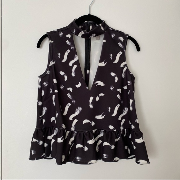 ASOS Printed Top with Peplum - Picture 2 of 6